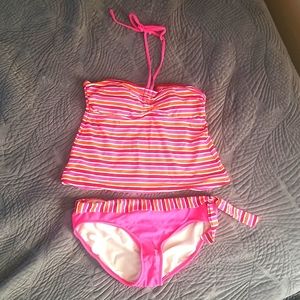 Isaac Mizrahi striped women's swim suit